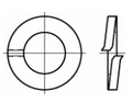 1000 Stück rostfreie Edelstahl (A4) Federringe DIN 127 Form A (aufgebogen) - A 3